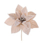Beaded Poinsettia Flower Stem (Set of 4)