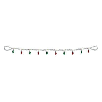 Vintage Light Bulb Tinsel Garland (Set of 2)