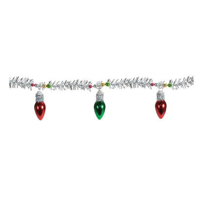 Vintage Light Bulb Tinsel Garland (Set of 2)