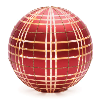 LED Frosted Plaid Globe (Set of 2)