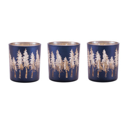 Pine Tree Print Votive Holder (Set of 3)