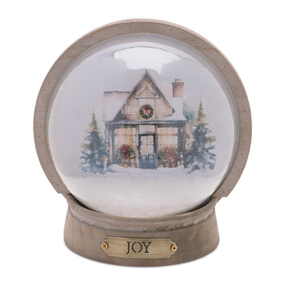 Lighted Christmas Village Globe DŽcor (Set of 2)
