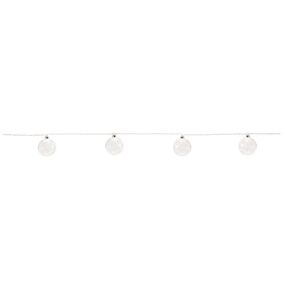 LED Snowflake Ball Ornament Light String 4.5'L