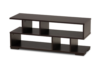 Baxton Studio Arne Modern and Contemporary Dark Brown Finished Wood TV Stand