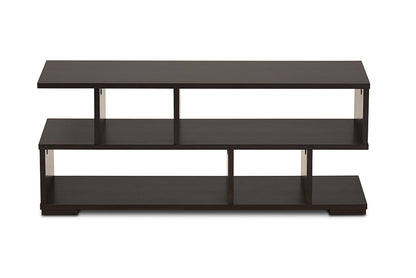 Baxton Studio Arne Modern and Contemporary Dark Brown Finished Wood TV Stand