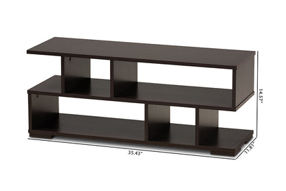 Baxton Studio Arne Modern and Contemporary Dark Brown Finished Wood TV Stand