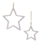 Carved Wooden Star Ornament (Set of 2)