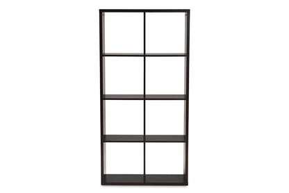 Baxton Studio Janne Modern and Contemporary Dark Brown Finished 8-Cube Multipurpose Storage Shelf