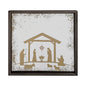 Nativity Silhouette Mirror Plaque 8"SQ
