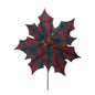 Plaid Poinsettia Stem (Set of 2)