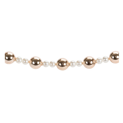 Pearl and Glass Ball Garland 32"