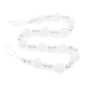 White and Pearl Glass Ball Garland 32"