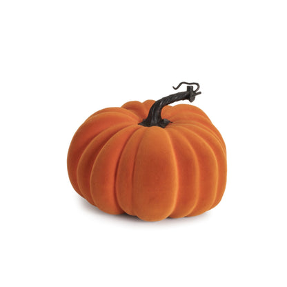 Velvet Textured Pumpkin Accent Set (Set of 2)