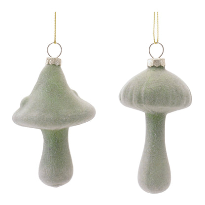 Glass Mushroom Ornaments (Set of 12)