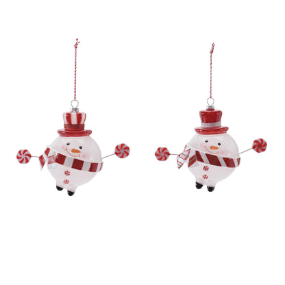 Snowman & Candy Ornament Set (Set of 6)