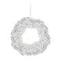 Silver Tinsel Christmas Wreath 18"D