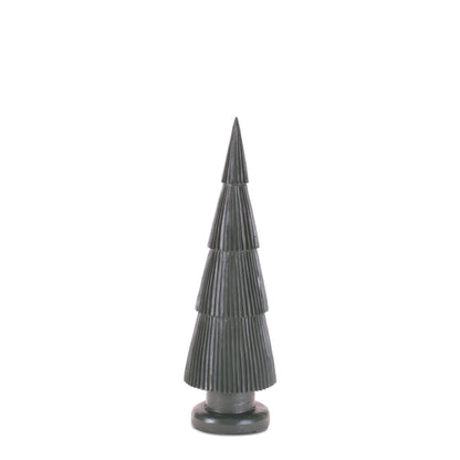 Green Ribbed Resin Christmas Tree (Set of 3)