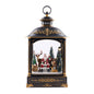 LED Lantern Scene with Santa and Woodland Animals 17.5"H