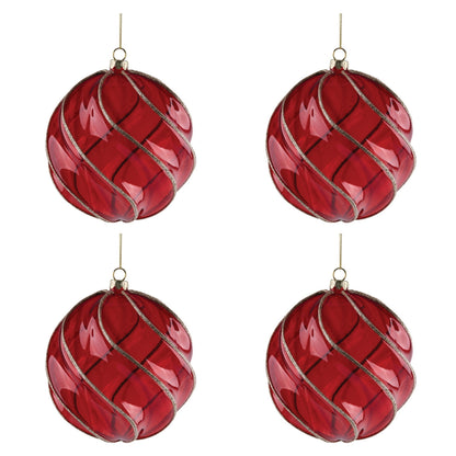 Glass Finial Ornament Set (Set of 4)