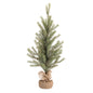 Glittered Pine Tree in Burlap 36"H