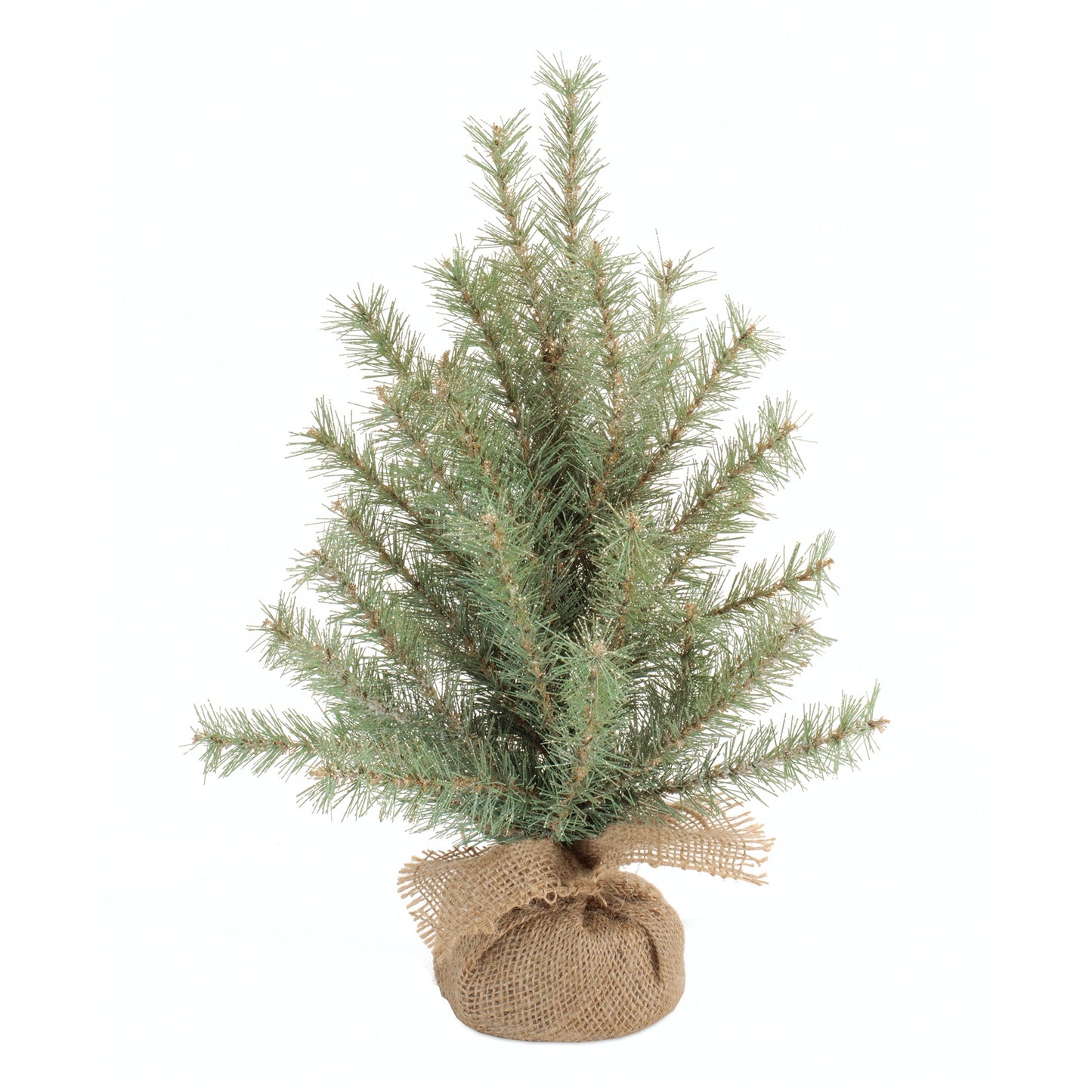 Glittered Pine Tree in Burlap 18"H