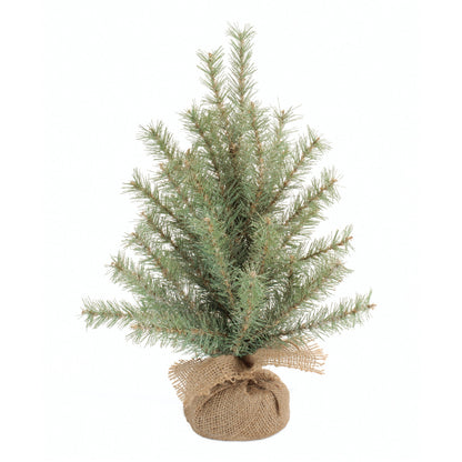 Glittered Pine Tree in Burlap 18"H