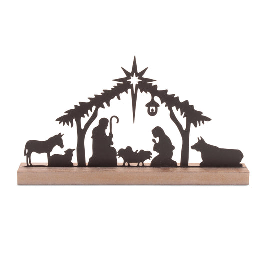 Holy Family Nativity with Animals Silhouette DŽcor