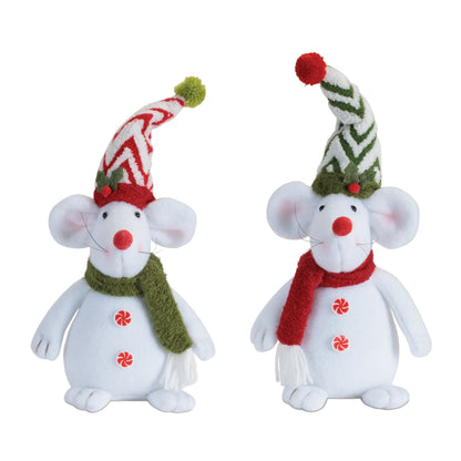 Holiday Plush Mouse DŽcor (Set of 2)