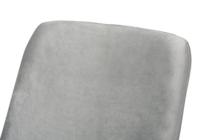 Baxton Studio Sennet Glam and Luxe Grey Velvet Fabric Upholstered Gold Finished Armchair