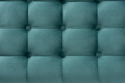 Baxton Studio Kaylee Modern and Contemporary Teal Blue Velvet Fabric Upholstered Button-Tufted Storage Ottoman Bench