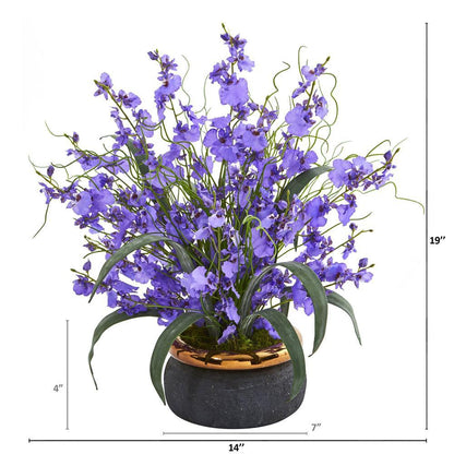 19" Dancing Lady Artificial Arrangement in Vase