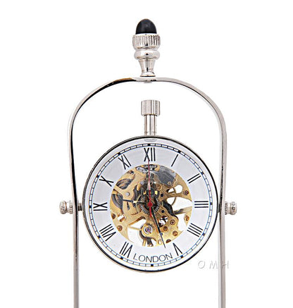 Brass See Thru Clock Double