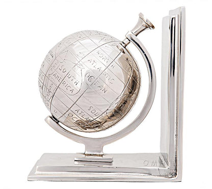 Alum Globe Bookend Set Of Two