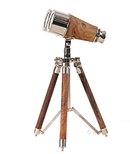 Brass Binocular On Stand