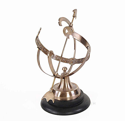 Brass Armillary On Wooden Base