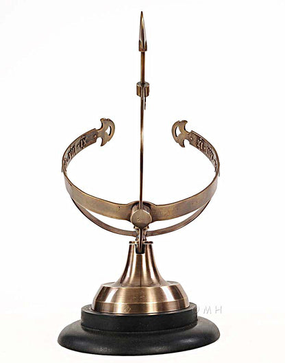 Brass Armillary On Wooden Base