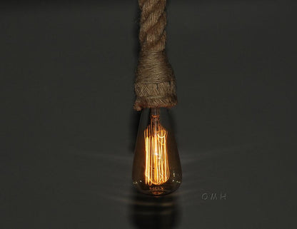 Rope Pendant Lamp - Single Bulb