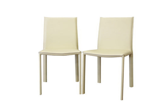 Baxton Studio Black Burridge Leather Dining Chair (Set of 2)