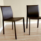 Baxton Studio Brown Leather Bar Stool (Set of 2)