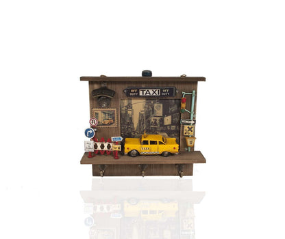 Vintage New York City Checker Taxi Shadow Box