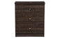 Baxton Studio Decon Modern and Contemporary Espresso Brown Wood 3-Drawer Storage Chest