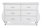Baxton Studio Enzo Modern and Contemporary White Faux Leather 6-Drawer Dresser