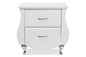 Baxton Studio Erin Modern and Contemporary White Faux Leather Upholstered Nightstand