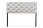 Baxton Studio Viviana Modern and Contemporary White Faux Leather Upholstered Button-tufted Full Size Headboard