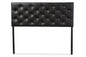 Baxton Studio Viviana Modern and Contemporary Black Faux Leather Upholstered Button-tufted Full Size Headboard