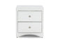 Baxton Studio Dorian White Faux Leather Upholstered Modern Nightstand