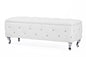 Baxton Studio Seine White Leather Contemporary Storage Ottoman