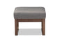 Baxton Studio Yashiya Mid-century Retro Modern Grey Fabric Upholstered Ottoman Stool