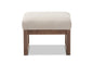 Baxton Studio Yashiya Mid-century Retro Modern Light Beige Fabric Upholstered Ottoman Stool