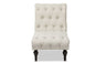Baxton Studio Layla Mid-century Modern Light Beige Fabric Upholstered Button-tufted Chaise Lounge